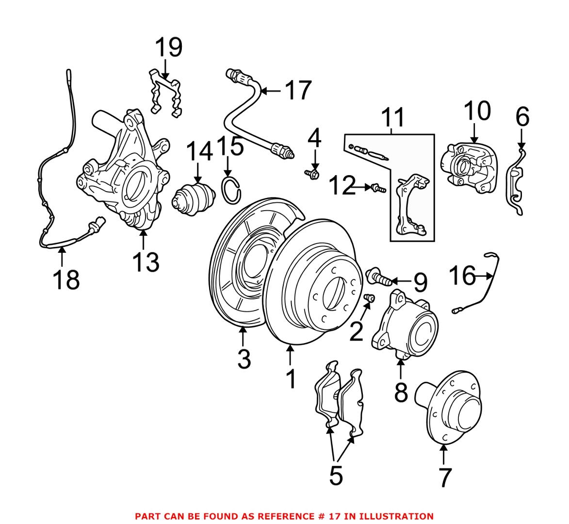 BMW Brake Hose - Rear 34301163080